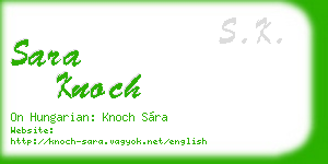 sara knoch business card